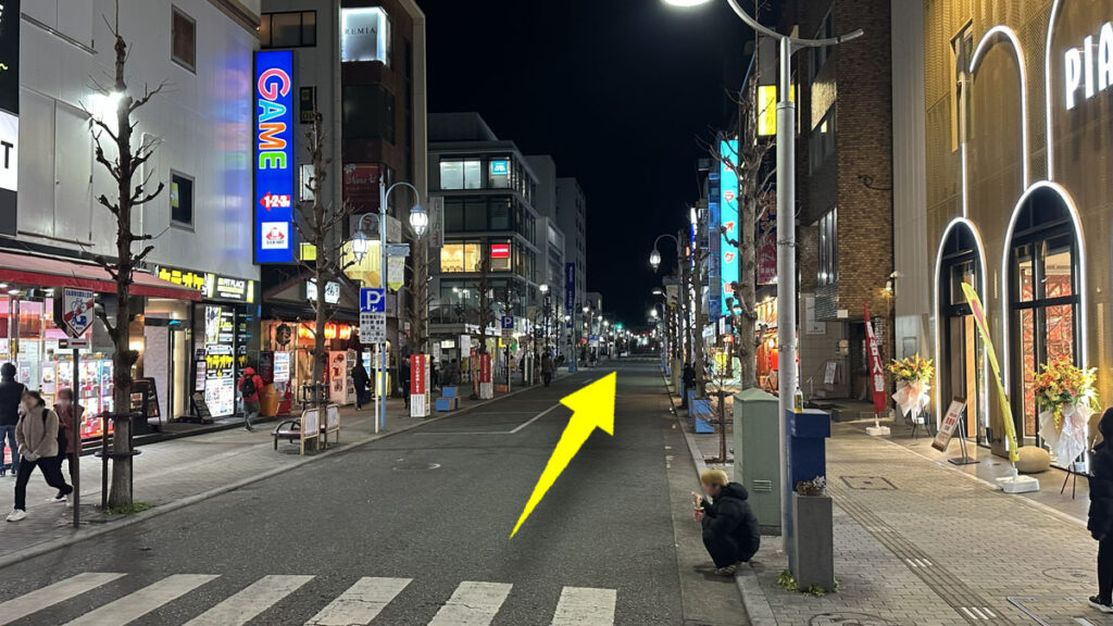 大船駅東口から武道空手八島道場への徒歩ルート案内3