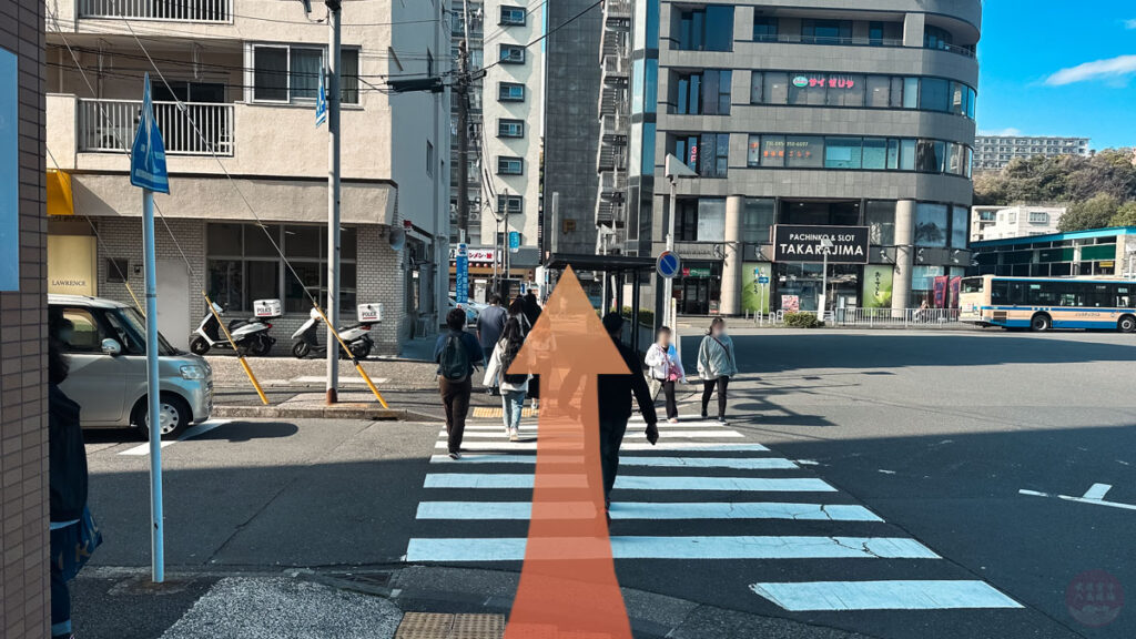 根岸駅から武道空手八島道場本部への徒歩ルート案内3